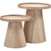 Woood Maud Bijzettafel - Hout - Naturel - 50x45x45