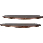 Woood Set van 2 Wandplanken Layer - Hout - Walnoot - 2x50x14