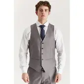 Paul Andrew Heren grijs getailleerde gilet, slim formeel vest
