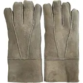 Infinity Leather Unisex Stone Sheepskin Suede Handschoenen met Oprolbare/Omlaag Manchet