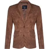 Infinity Leather Blazer suède jas Zachte Italiaanse leren jas