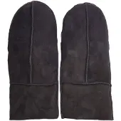 Infinity Leather Dames Zwarte Echte Echte Schapenvacht Suède Wanten Warme Handschoenen