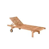 Möbilia Tuinligstoel met verstelbare hoofdsteun teak natuur 2 stuks