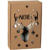 J-Line kerstbal - kunststof - zilver - doos van 6