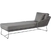 Diamond Garden Milos Daybed rechts Edelstahl/Rope inkl. Sitz & Rückenkissen