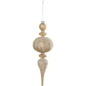 J-Line kerstbal Druppel Glitters - glas - goud