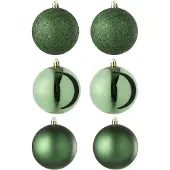 J-Line kerstbal - kunststof - champagne - doos van 6