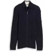 Tom Tailor Gebreid vest navy / wit