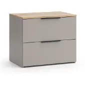 Vicco Wido Dressoir – 60 x 50 cm met 2 laden Grijs
