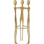 J-Line figuur 3 Men - aluminium - goud