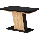 Vicco Eettafel Fenaro Zwart/Goudkleurig Eiken 120-160 x 80 cm uitschuifbaar, Model 56598