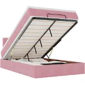 vidaXL Bed poef met matras 120x190 cm fluweel roze