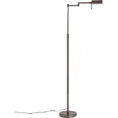 QAZQA Design vloerlamp donker brons incl. LED met touch dimmer - Notia