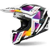 Airoh Twist 3 Rainbow Wit Paars Offroad Helm Maat M