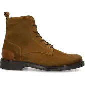 Manfield Cognac suède veterboots | Maat 41