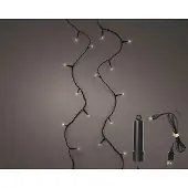Lumineo Kerstverlichting 15 meter | Duracharge oplaadbaar | Extra warm wit | 200 lampjes |