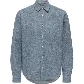 Only & Sons Overhemd blauw gemêleerd