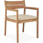 Ethnicraft Jack dining tuinstoel teak stoffen bekleding