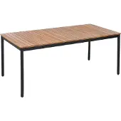 Beliani VALLESE - Tuintafel - Lichthout - 180 x 90 cm - Acaciahout