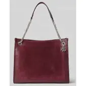Ralph Lauren Shopper van runderleer met labelapplicatie