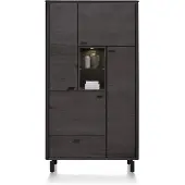 Henders & Hazel Livada kledingkast met LED wild eiken fineer/metalen frame 110x200 cm