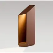 Marset Sokkellamp buiten Domus, dimbaar, bruin / roest, Aluminium, Design, LED buitenlamp