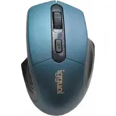 Iggual Muis iggual ERGONOMIC-L 1600 dpi Blauw Zwart/Blauw