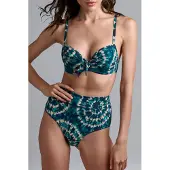 Marlies Dekkers Lotus Blue And Green Push Up Bikini Top Size: 70C | Bikinis Outlet | Dames | Blauw
