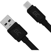 Green Cell GCmatte USB-C Flat Kabel 25 cm Met fast charging