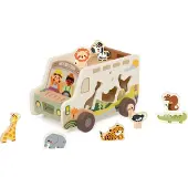 Classic World houten avonturen safari auto vormenstoof, 9dlg.