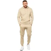 Enzo | Heren Pullover Hoodie Tracksuit Set - Stone