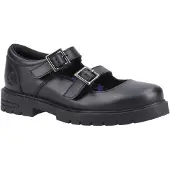 Hush puppies Ella Senior Meisjes Zwart Leren Schoenen