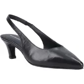 Hush puppies Nahla Leren Zwarte Puntige Slingback Schoenen Voor Dames