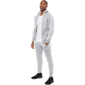 Enzo | Heren Zip Up Tape Hoodie Tracksuit Set - Grijs
