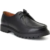 Base london Carbon Leren Heren Zwarte Mocassins Schoenen