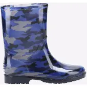 Cotswold PVC Jnr Meisjes Navy Camo Regenlaarzen Van Pvc