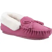 Hush puppies Agnes Suède Dames Roze Slippers