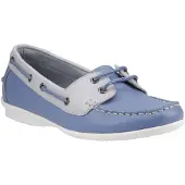 Hush puppies Irene Leren Dames Blauwe Bootschappen