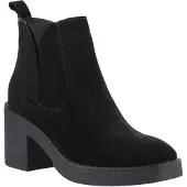 Hush puppies Felicia Suède Dames Zwarte Gehackte Chelsea Boots