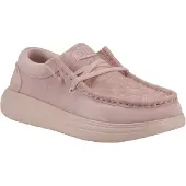 HeyDude Wendy COMF Dames Moccasins Schoenen Van Suède In Roségrijs