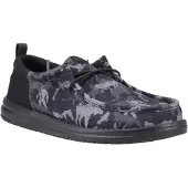 HeyDude Wally Funk Hunt Camo Canvas Heren Zwart Boot Schoenen
