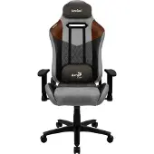 Aerocool DUKE AeroSuede - Universele gamingstoel - Draagvermogen: 150 kg - Gewicht: 125 kg - Materiaal: Nylon - Frame: Staal - Kleur: Zwart - Grijs