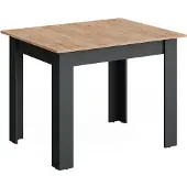 Vicco Eettafel Repose, Antraciet/Goudkleurig Eiken, 100-140 x 80 cm Uitschuifbaar