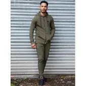 Enzo | Heren Zip Up Hoodie Tracksuit Set - Khaki