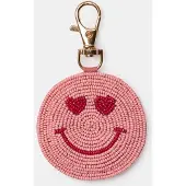 Woody & kirilove - sleutelhanger - roze smiley