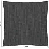 Shadow Comfort Vierkant schaduwdoek 6,00x6,00 m Carbon Black