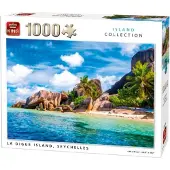 King Puzzel 1000 Stukjes (68 x 49 cm) - La Digue Island Seychelles - Legpuzzel Tropisch Eiland