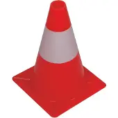 Perel Rood/witte verkeerskegel 30cm