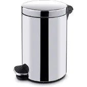 Hendi Pedaalemmer rond 30x44 cm 20 liter - rvs - binnenemmer, antislip pedaal - zilver