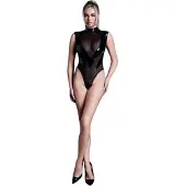 Allure Femme Fatale - body - transparante inzetstukken - zwart